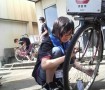 観光用の自転車修理